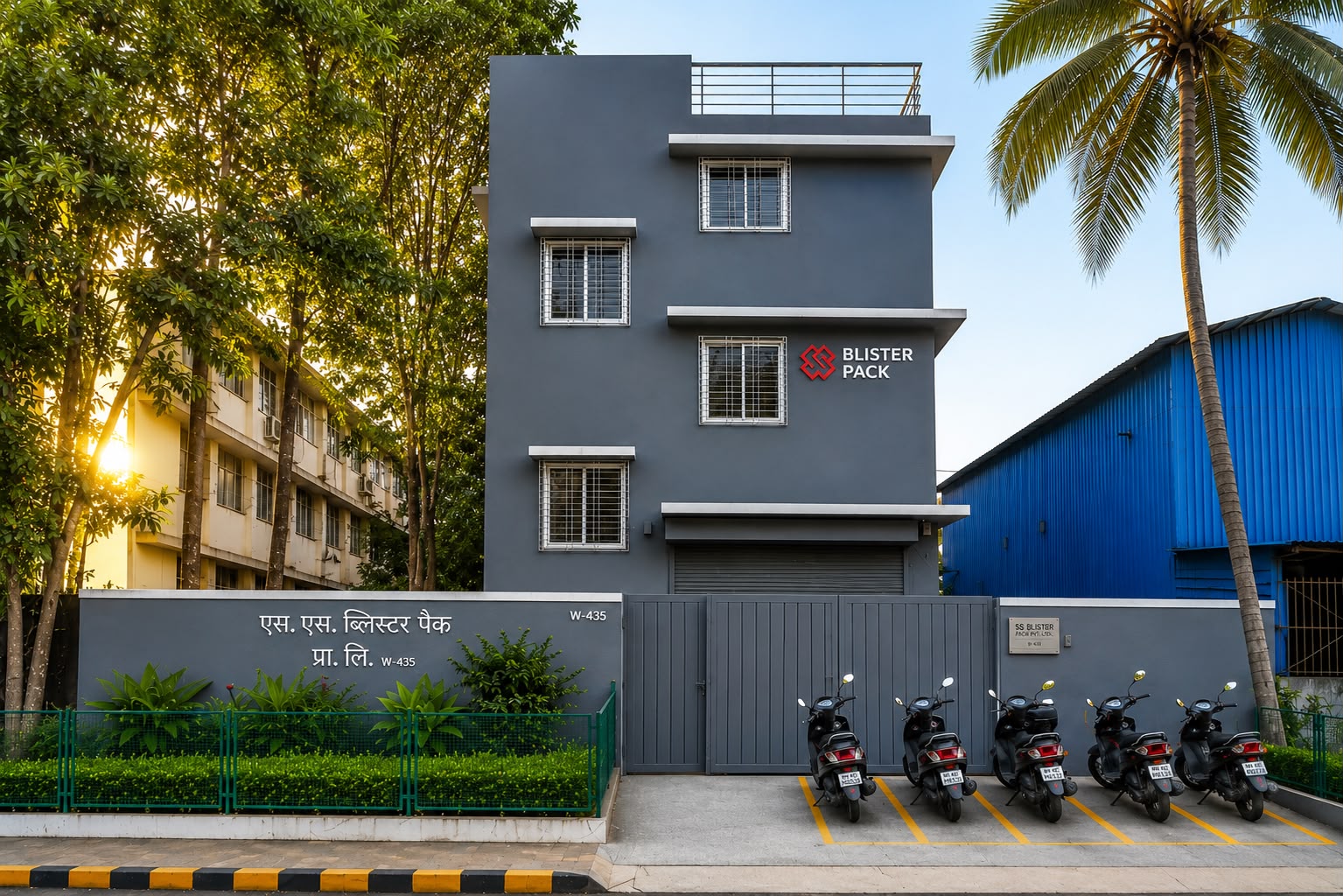 The S.S Blister Pack works at Plot No. W-435, T. B. Road, R-Block, Rabale, MIDC TTC Industrial Area, Navi Mumbai